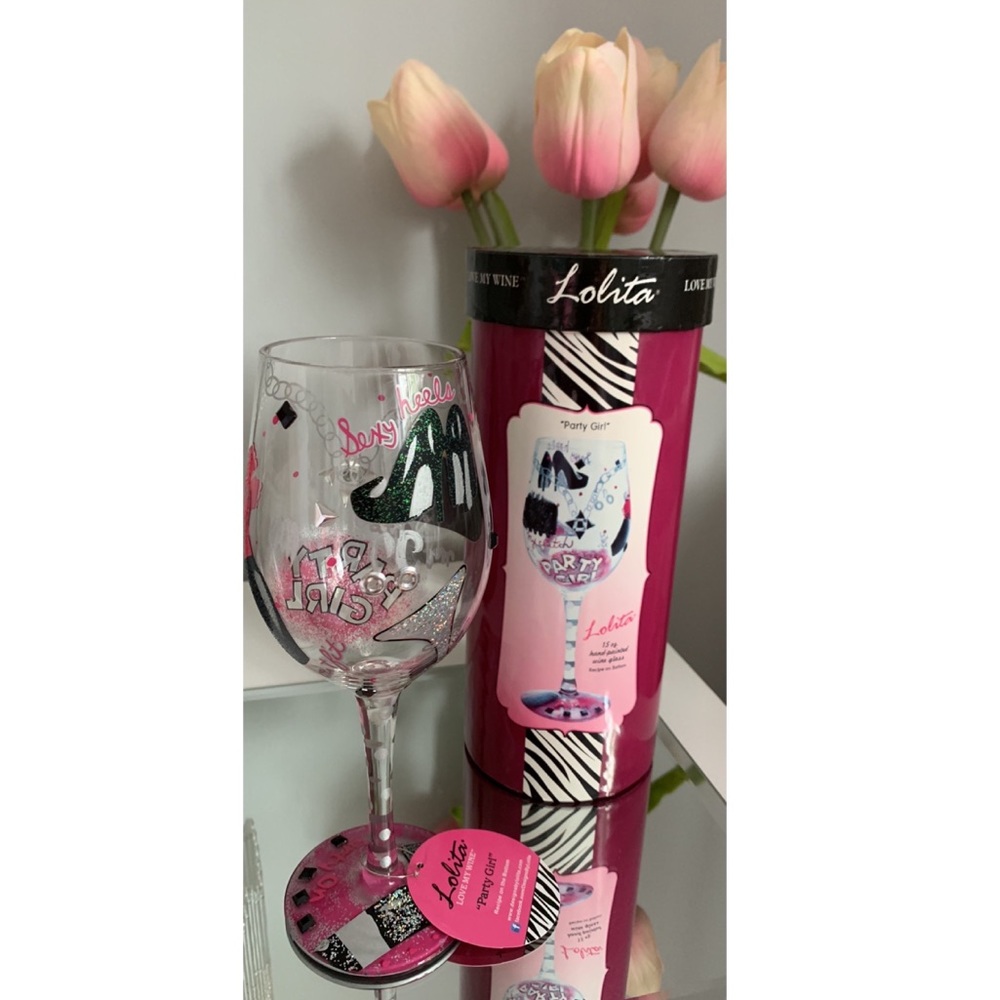 Lolita PARTY GIRL wine glass